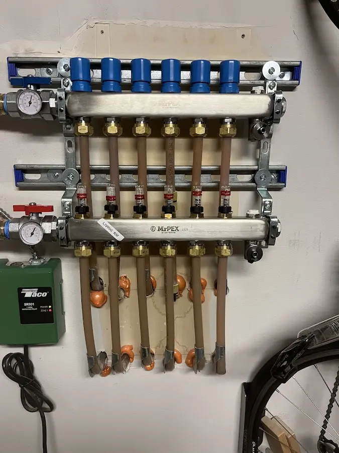 Plumber performing Gas Line Installation at a residential property in Austin